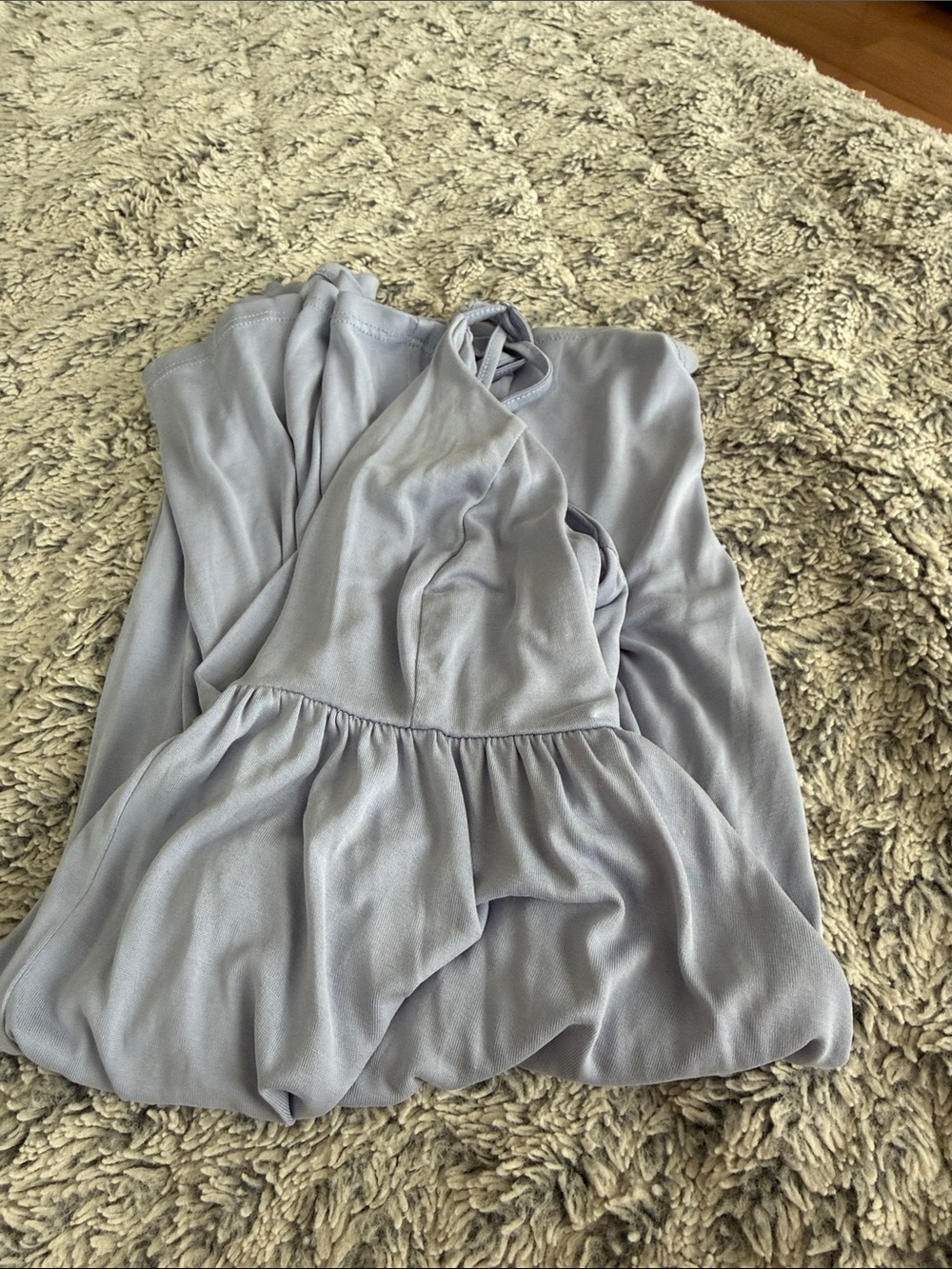 Soft V-Neck Light Blue/purple romper